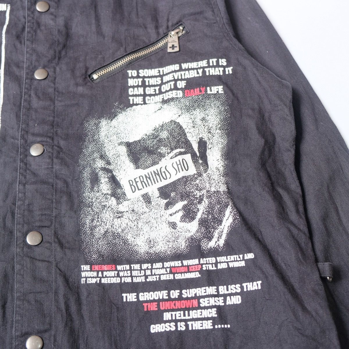 Japanese Brand Bernings Sho punk graphic print button-up shirt Size US M / EU 48-50 / 2 - 4 Thumbnail