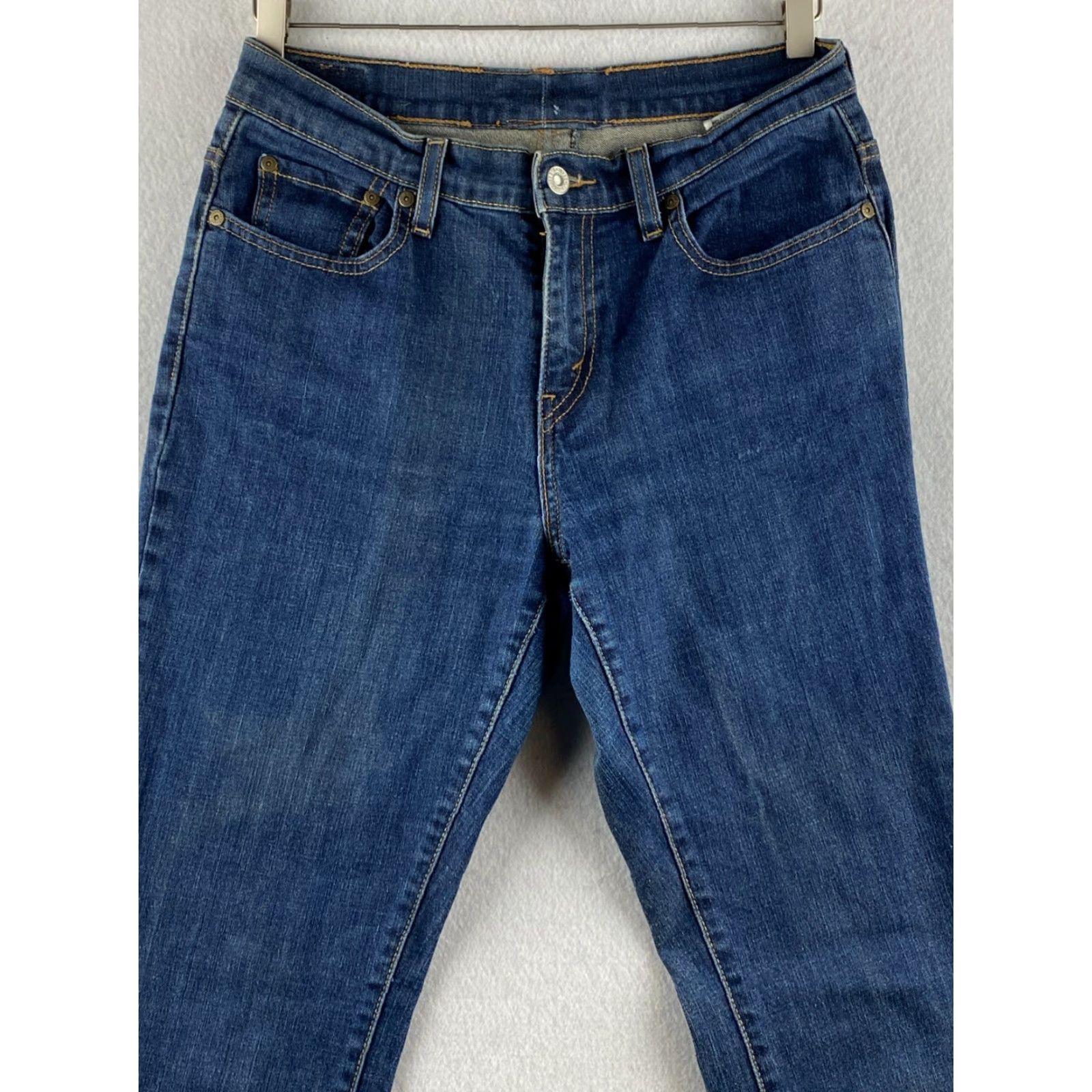 Levi's Levi's Jeans Womens 8 Bootcut Denim Pockets Dark Wash Blue 5-Pocket Regular Stretch Size 30" / US 8 / IT 44 - 2 Thumbnail