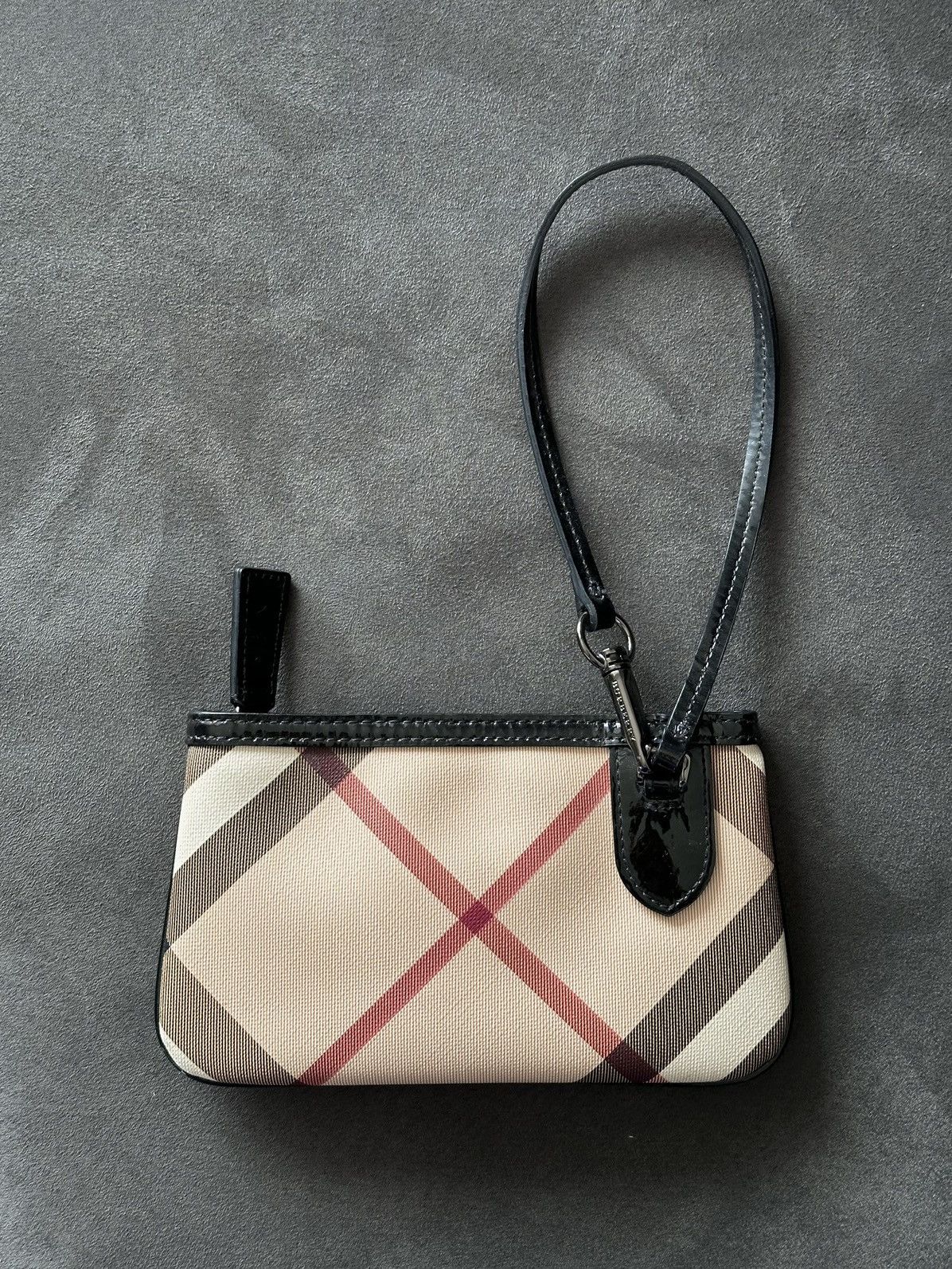 Burberry Small Nova Check Pouch / Burberry Hand Bag Mini in Beige, Women's