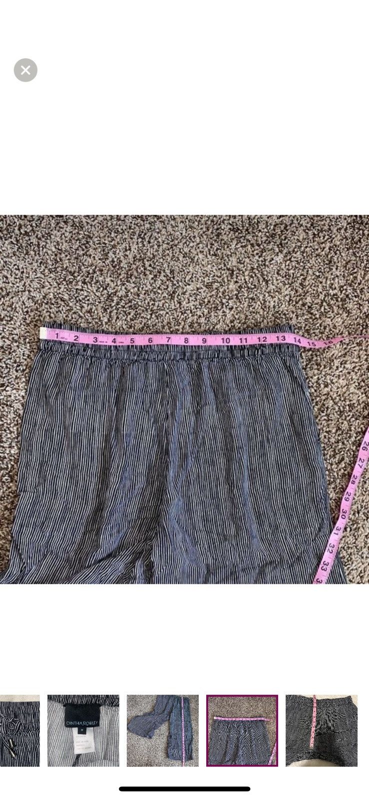Cynthia Rowley Cynthia rowley medium pinstripe cropped pants Size 30" / US 8 / IT 44 - 8 Thumbnail