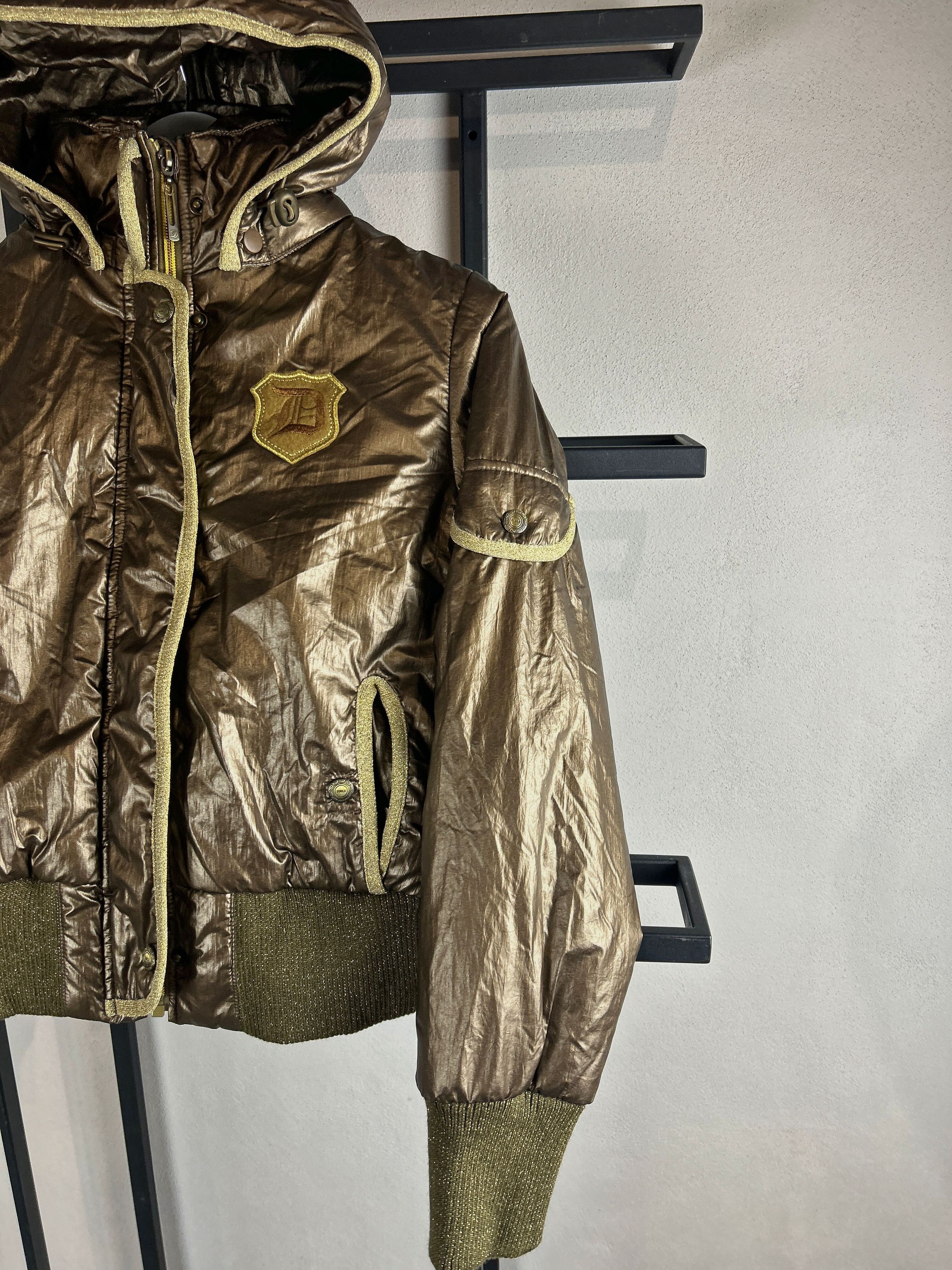 Japanese Brand Streetwera Japanese Opium Gold Melatic Color Hooded Jacket Size XS / US 0-2 / IT 36-38 - 4 Thumbnail