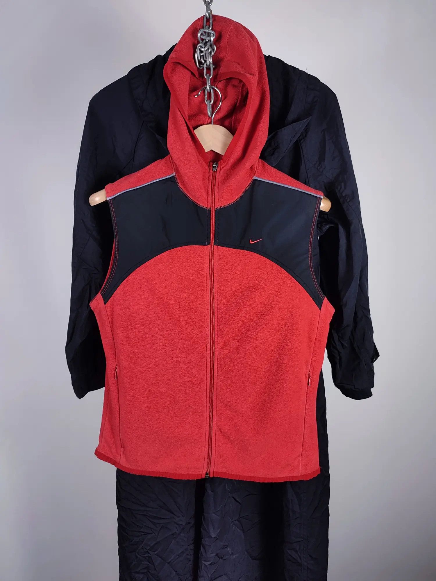 Nike × Vintage Vintage Nike Fleece Thermal Hood jacket Size US M / EU 48-50 / 2 - 1 Thumbnail