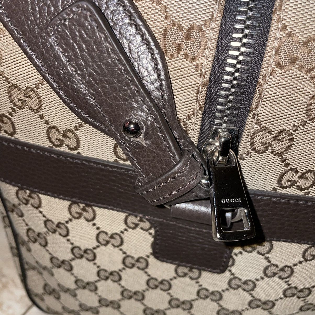 Gucci Gucci Boston GG Canvas Duffle Bag Beige/Ebony Size ONE SIZE - 14 Thumbnail