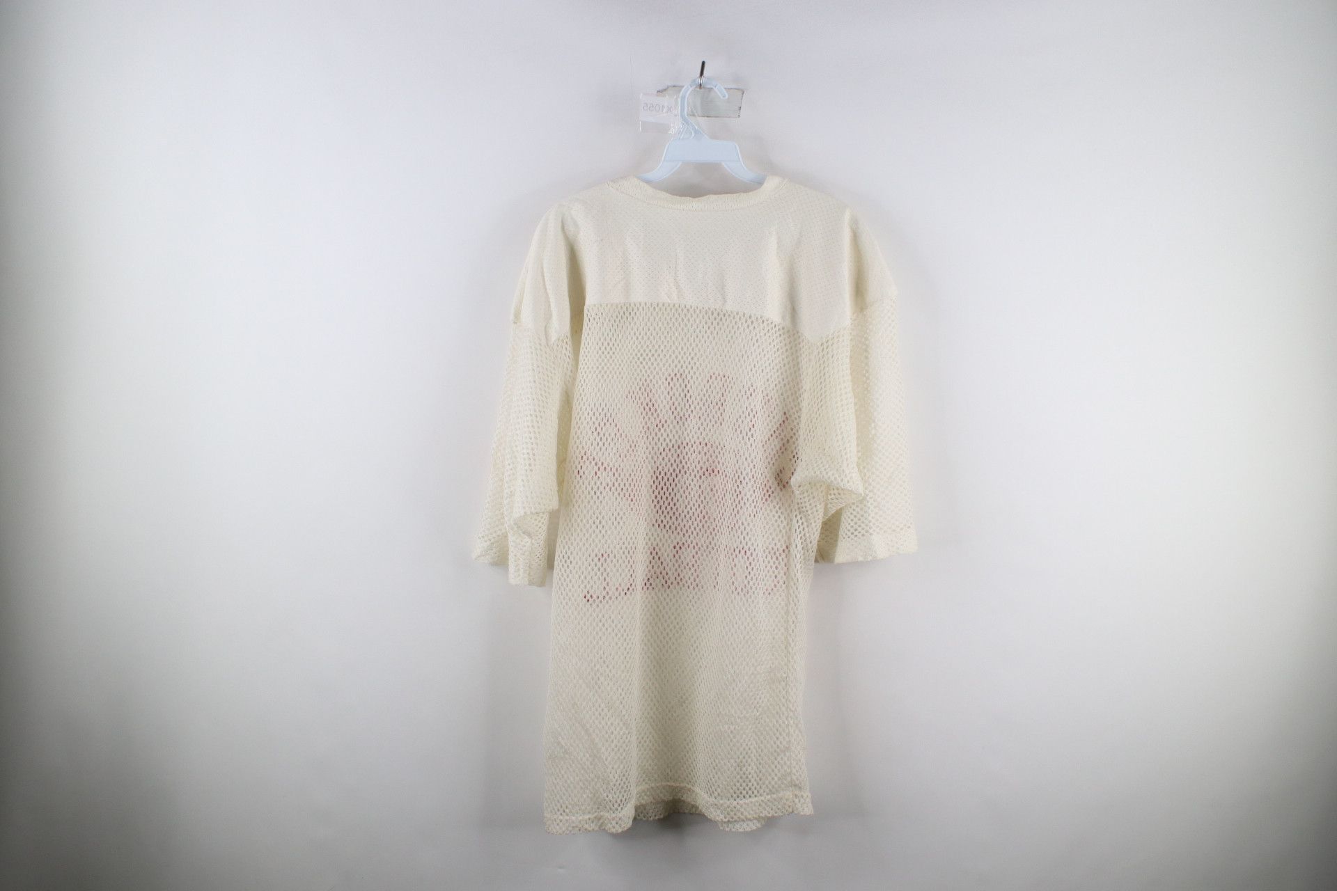 Champion × Vintage Vintage 70s Champion Out Mesh Football Jersey White USA Size US M / EU 48-50 / 2 - 8 Thumbnail