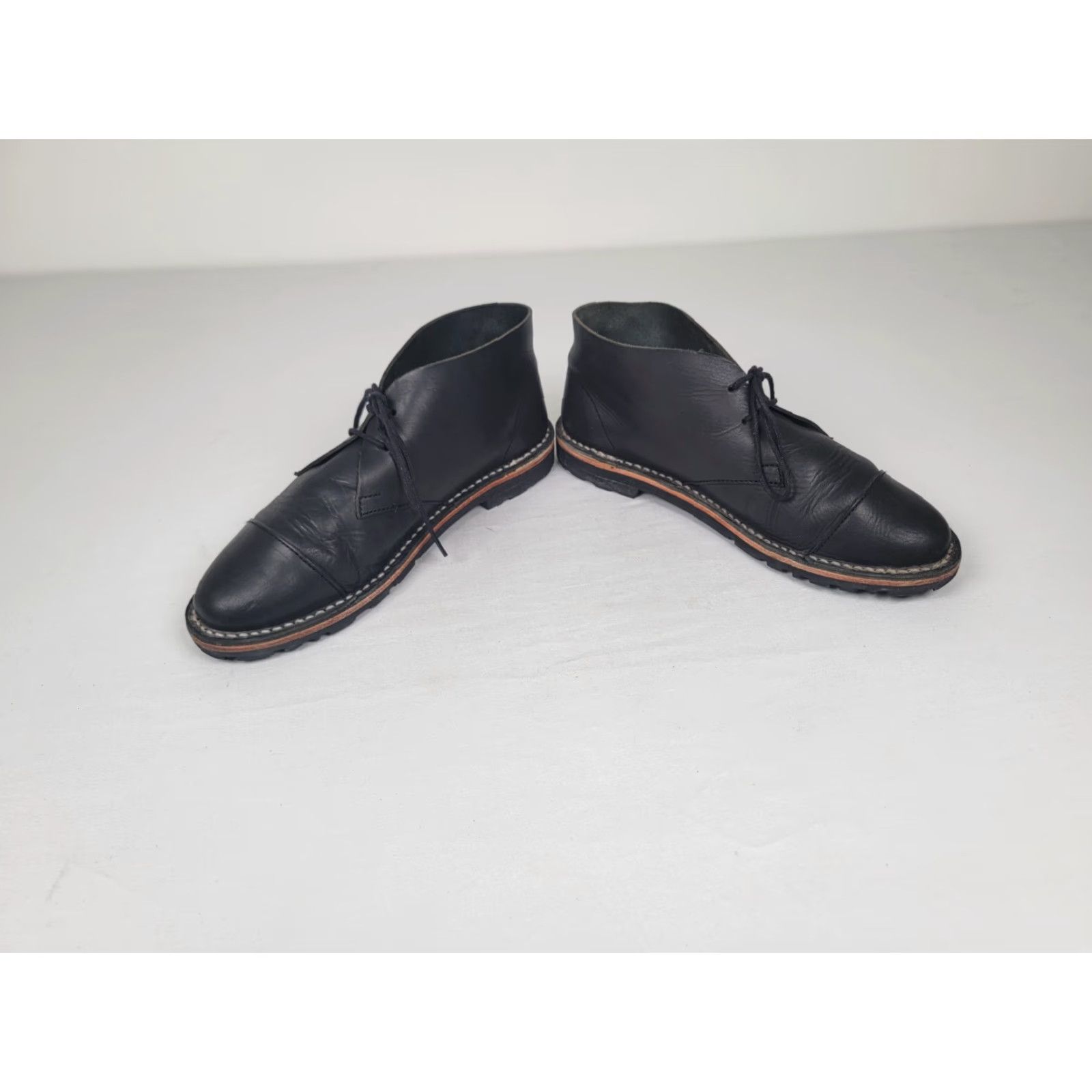 Vintage Steve Mono Boot Men 7.5 M Black Leather Hand Crafted Ankle Bootie Size US 8 / EU 41 - 5 Thumbnail
