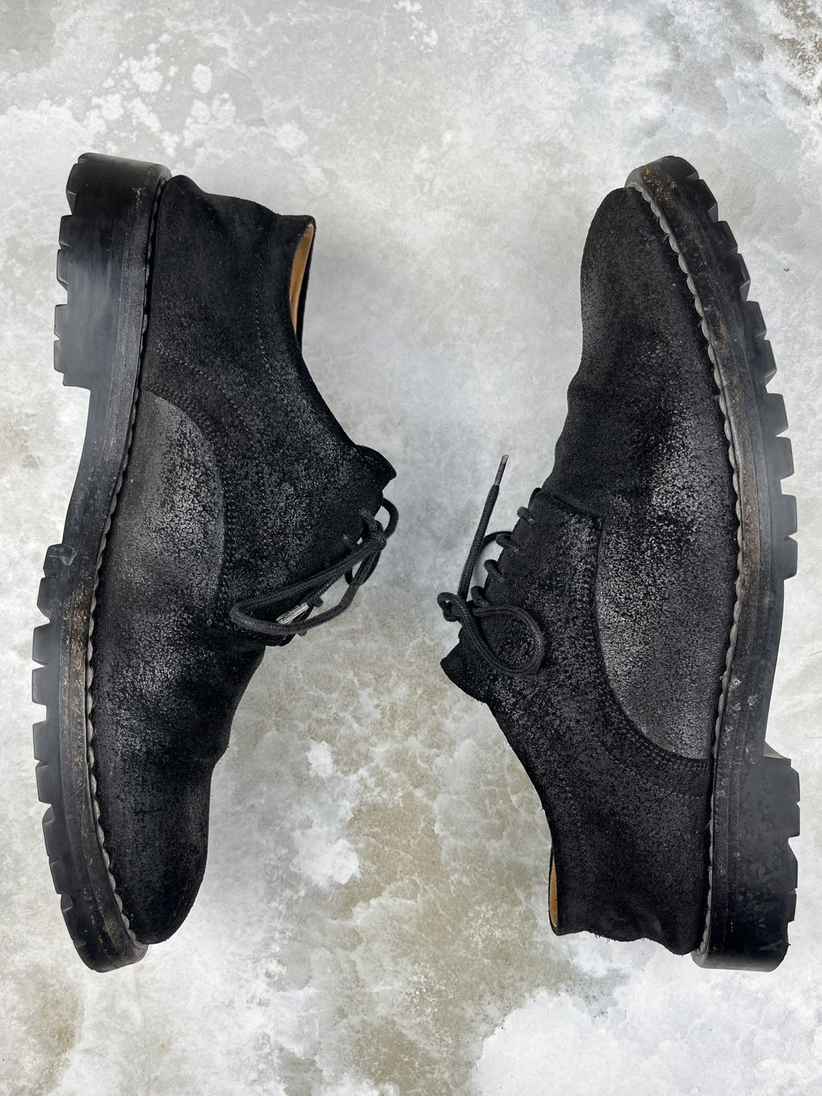 Maison Margiela Maison Margiela Waxed Suede Vibram Lug Sole Derbies Size US 8 / EU 41 - 3 Thumbnail