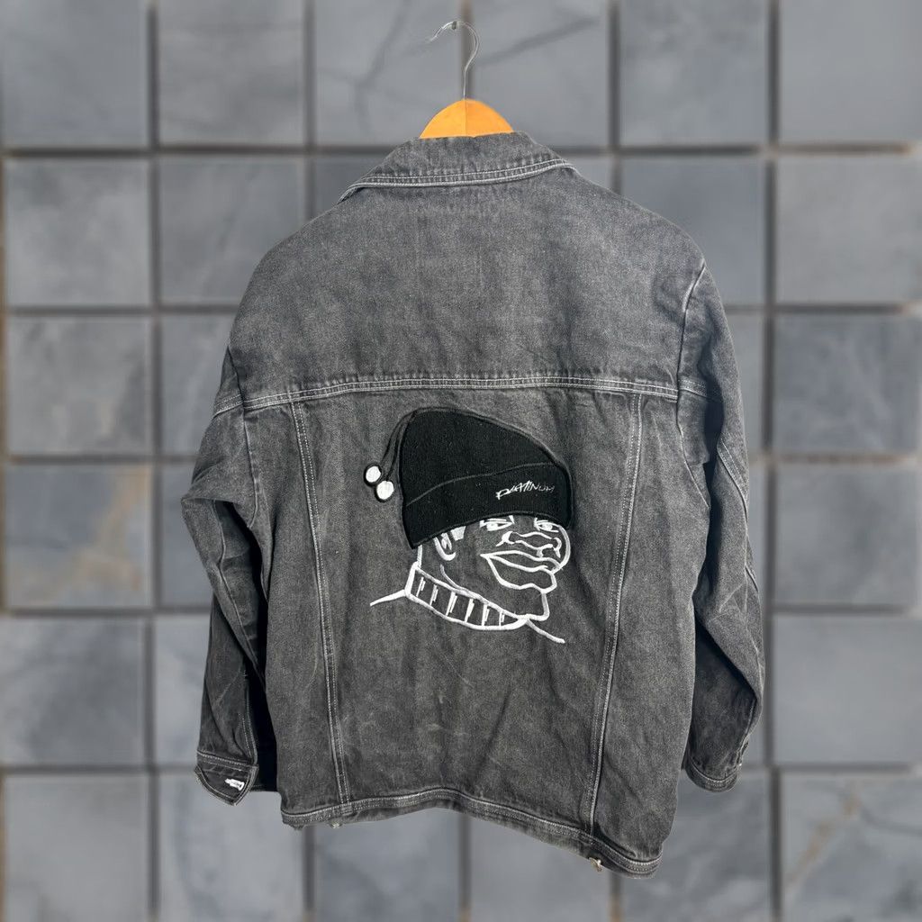 Denime Boom Jacket Vest Denim L Men’s Size L Black Hip Hop Trucker BXJ 90s Classic Outdoor Style Size US 33 - 1 Thumbnail