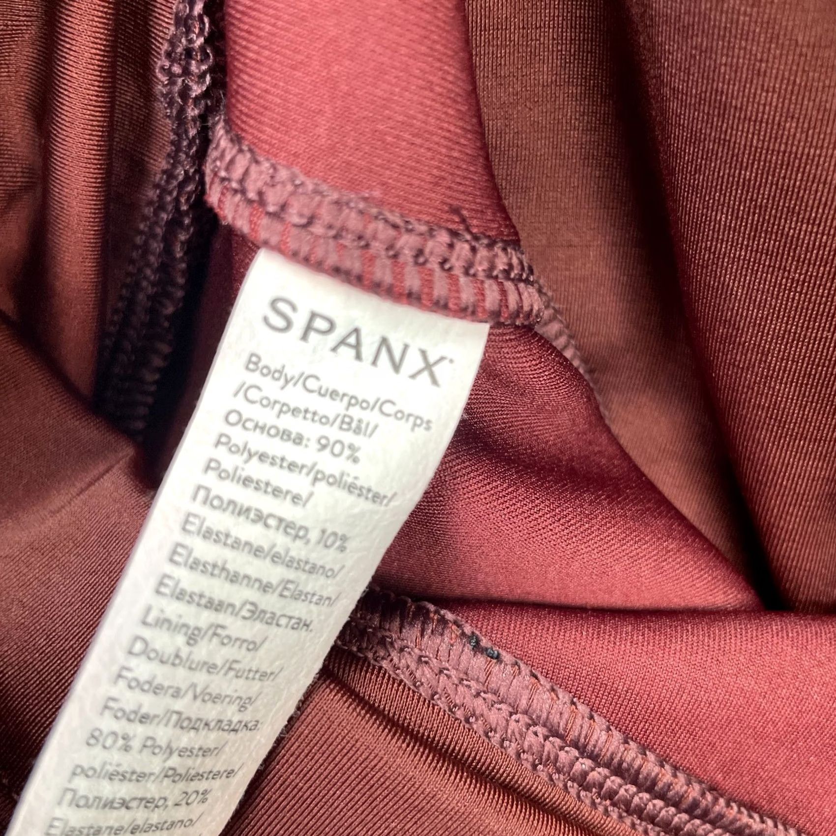 Spanx Spanx Leggings Womens Small Red Faux Suede Stretch Skinny Leg Slimming Workout Size 28" / US 6 / IT 42 - 4 Thumbnail