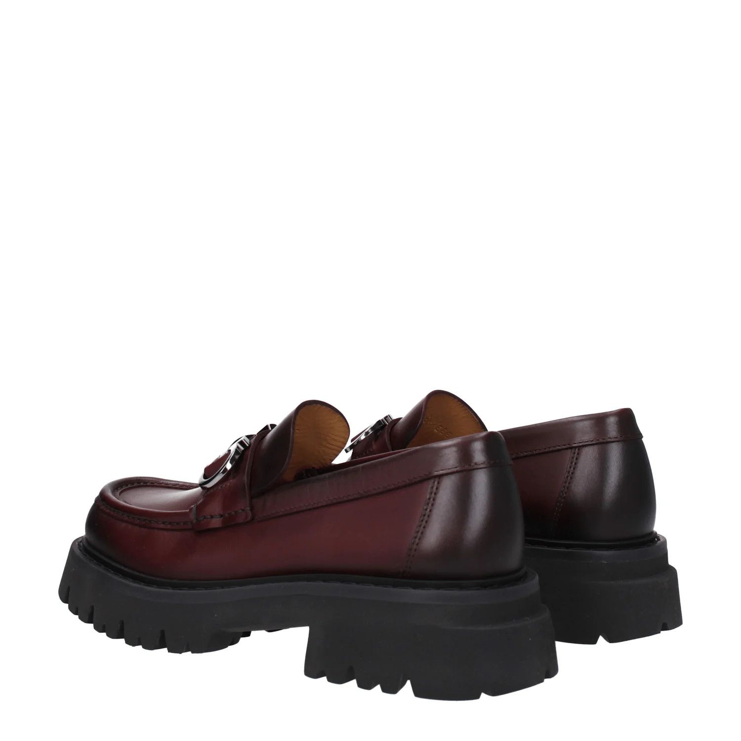 Salvatore Ferragamo o1s1rm0724 Leather Loafers in Burgundy Size US 10 / EU 43 - 4 Thumbnail