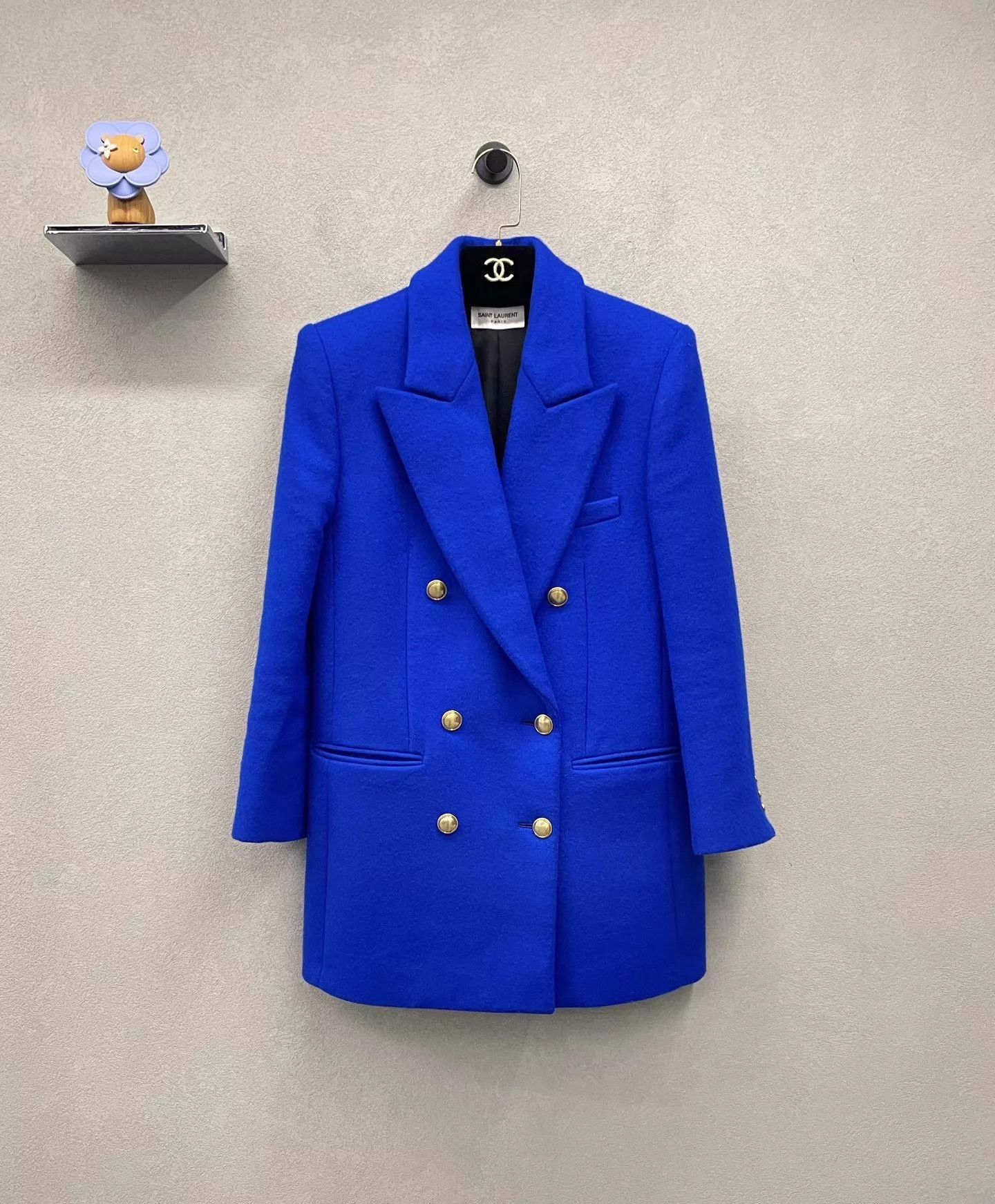 Yves Saint Laurent YSL Cobalt Blue Blazer Women 36 Size XS / US 0-2 / IT 36-38 - 1 Thumbnail