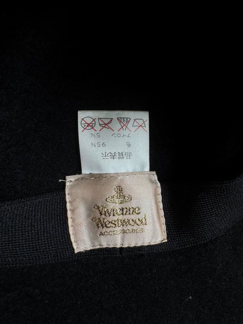 Vivienne Westwood vivienne westwood Embroidered Saturn Dark Wool Hat Size ONE SIZE - 2 Thumbnail