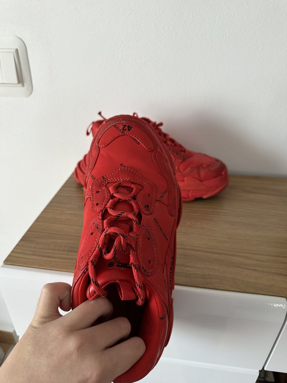 Balenciaga balenciaga triple s red and black Size US 9 / EU 42 - 5 Thumbnail