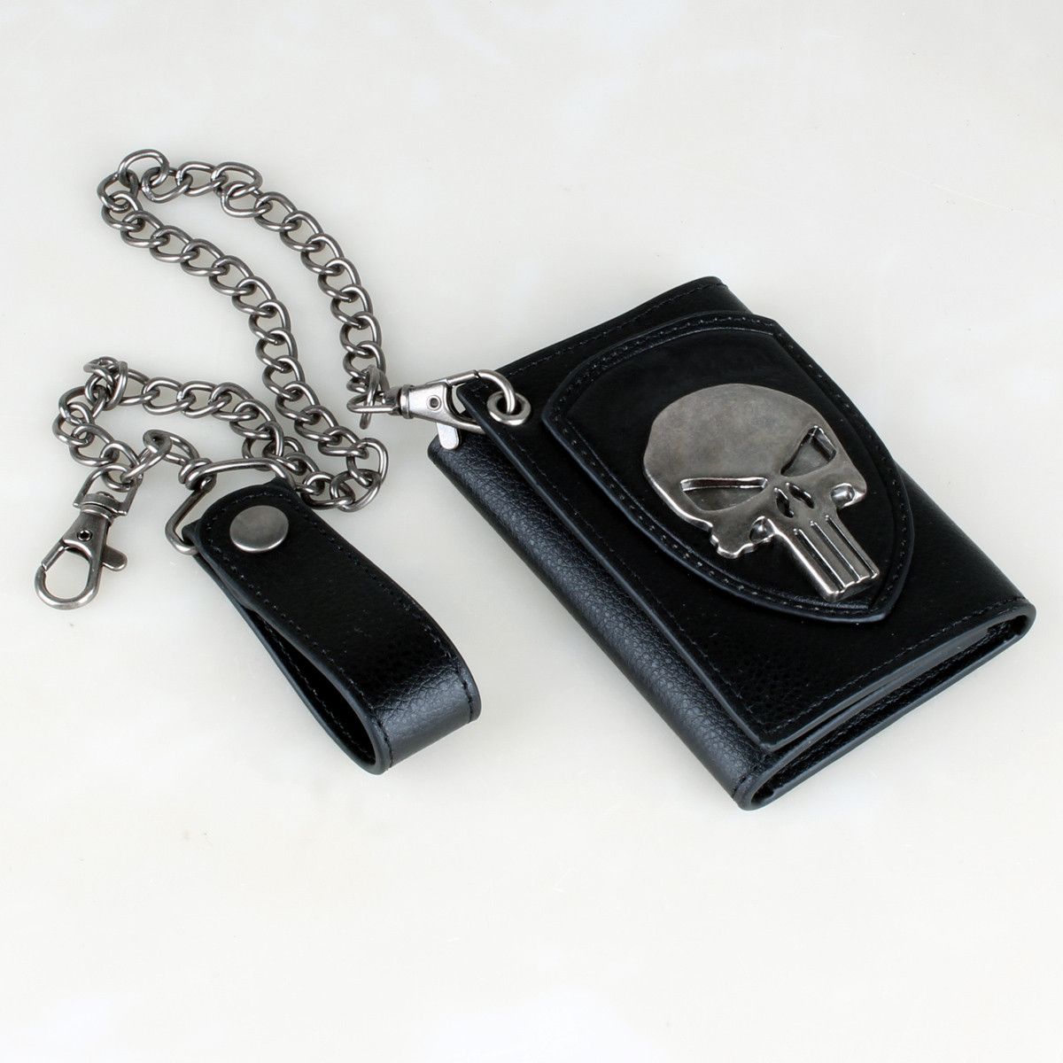 Japanese Brand Skull Trifold Wallet with Chain Size ONE SIZE - 1 Thumbnail