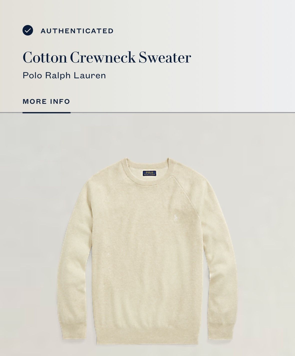 Ralph Lauren RL Cotton Crewneck Sweater Size US L / EU 52-54 / 3 - 7 Thumbnail