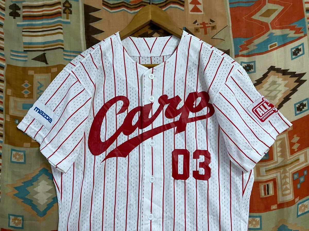 Mizuno × Vintage Vintage Baseball Jersey J League Hiroshima Carp M Mazda Rare Size US M / EU 48-50 / 2 - 2 Thumbnail