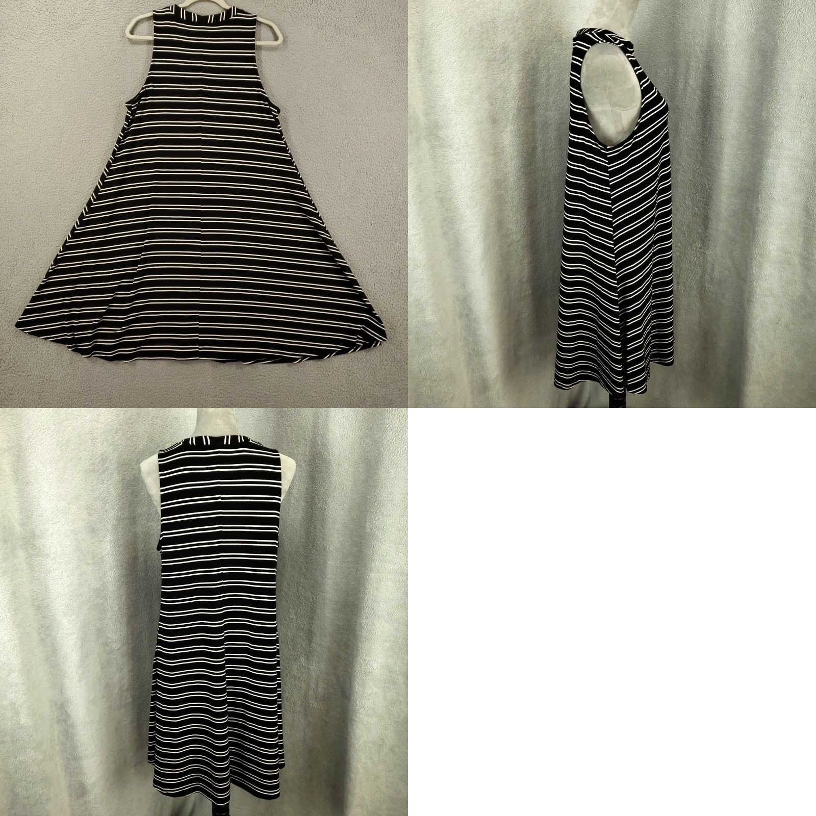 Torrid Torrid Dress Womens L Multicolor Striped Keyhole Chocker Kneck Knee Length 0 Size L / US 10 / IT 46 - 8 Thumbnail