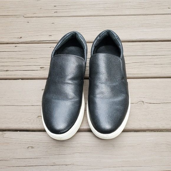 Other Jslides Acer Black Leather Platform Slip-On sneaker Trainers Size US 8 / IT 38 - 5 Thumbnail