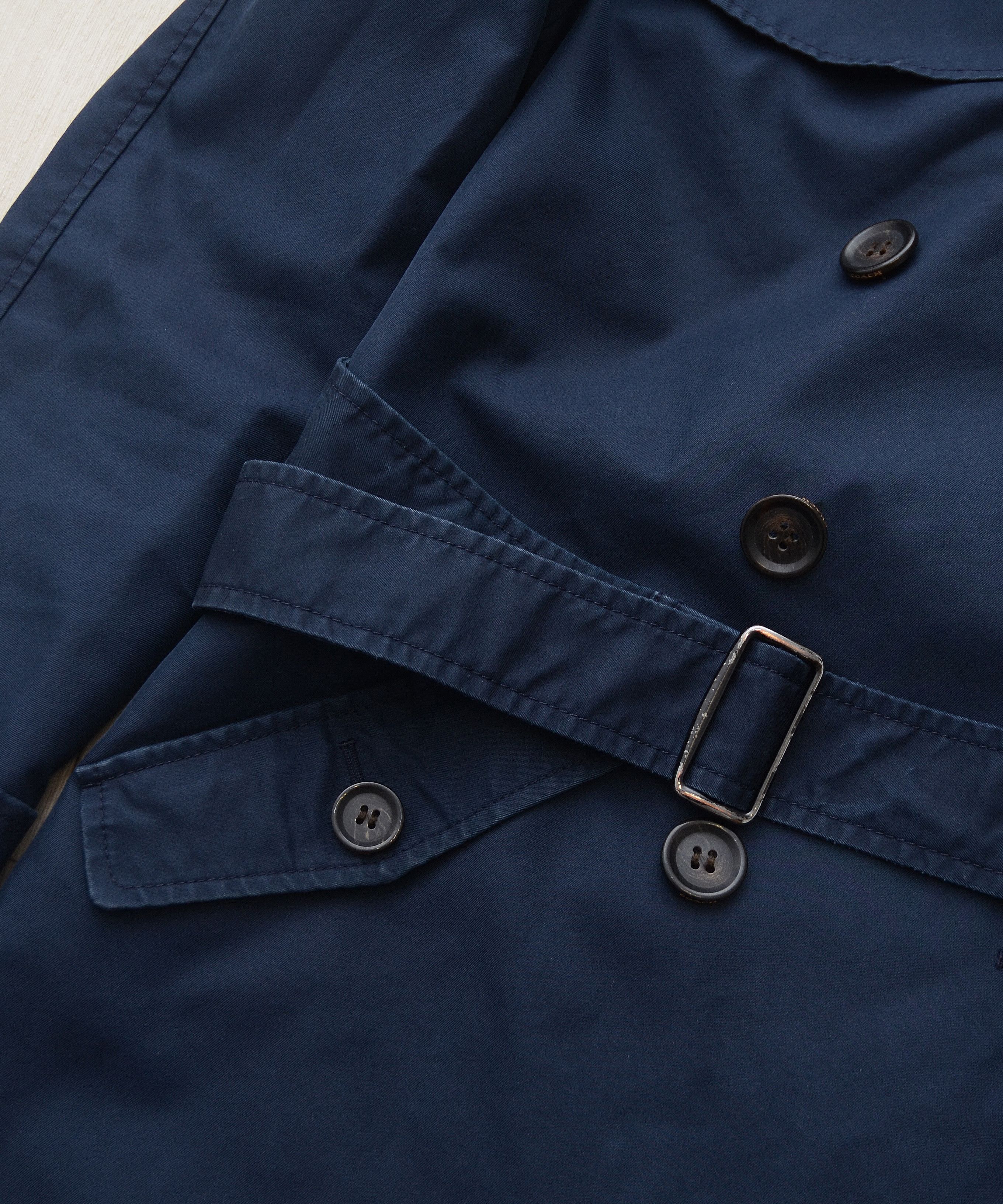 Coach Coach Blue Navy Trench Women’s Coat Jacket The Trench RARE Size S / US 4 / IT 40 - 5 Thumbnail