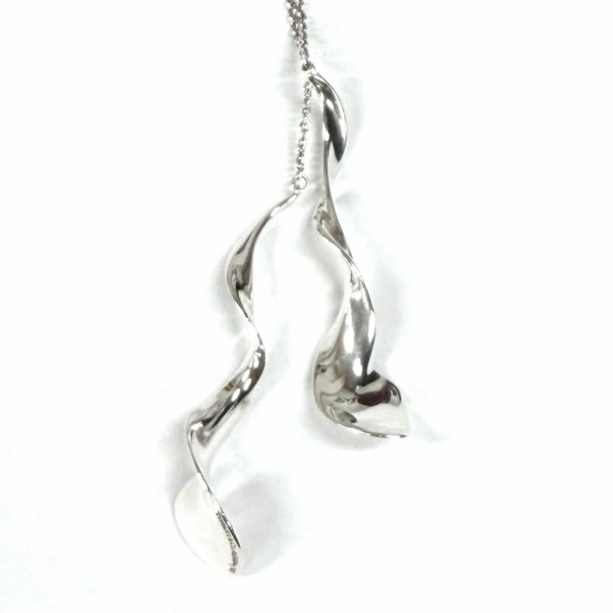 Tiffany & Co. TIFFANY&Co. Tiffany 925 Rare Frank Gehry Double Orchid Drop Necklace Silver Weight 8.69g Women's Size ONE SIZE - 1 Thumbnail