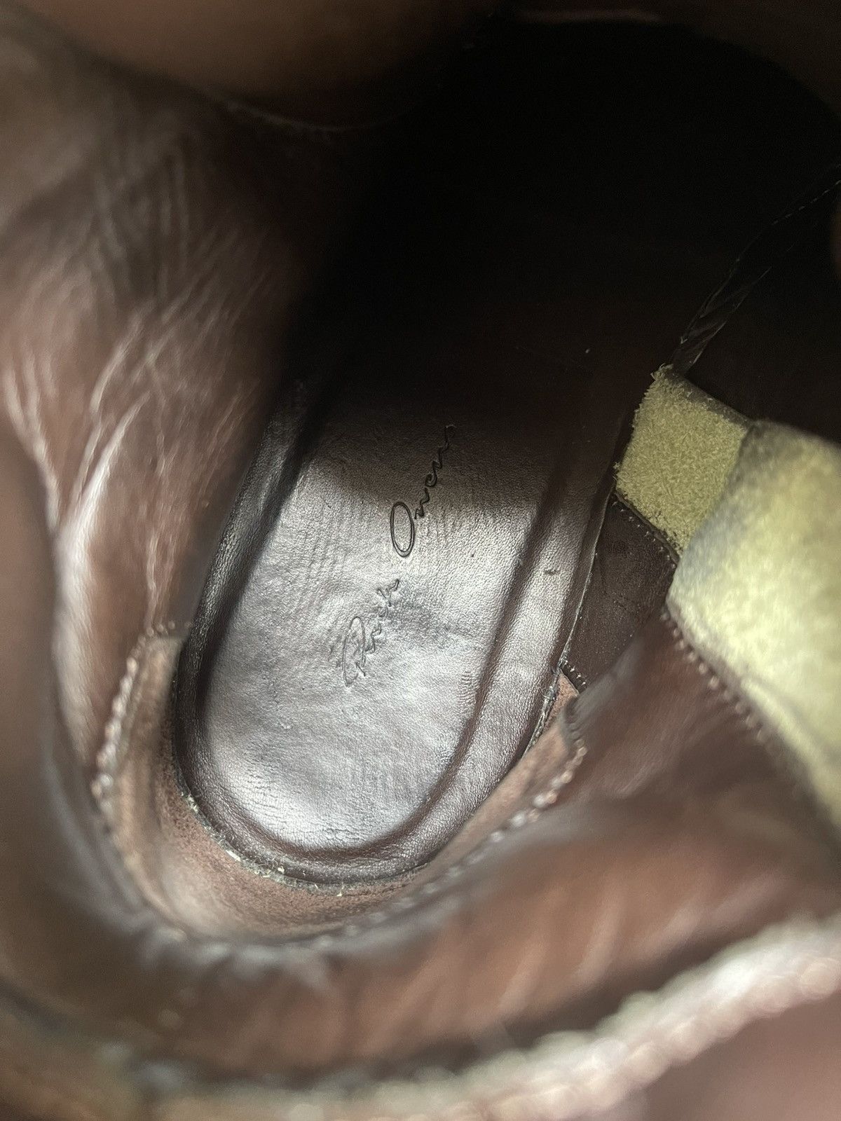 Rick Owens steal 2016 Cracked Brown leather Geobaskets Size US 8 / EU 41 - 7 Thumbnail