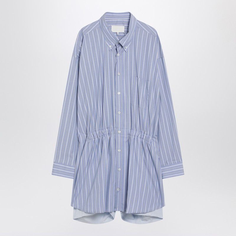 Maison Margiela Light Blue Striped Shirtdress