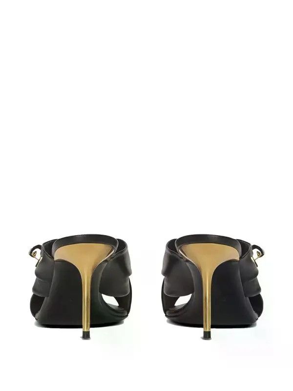 Balmain o1s1wg111225 Safety Pin Stiletto Sandals in Black Size US 5 / IT 35 - 3 Thumbnail