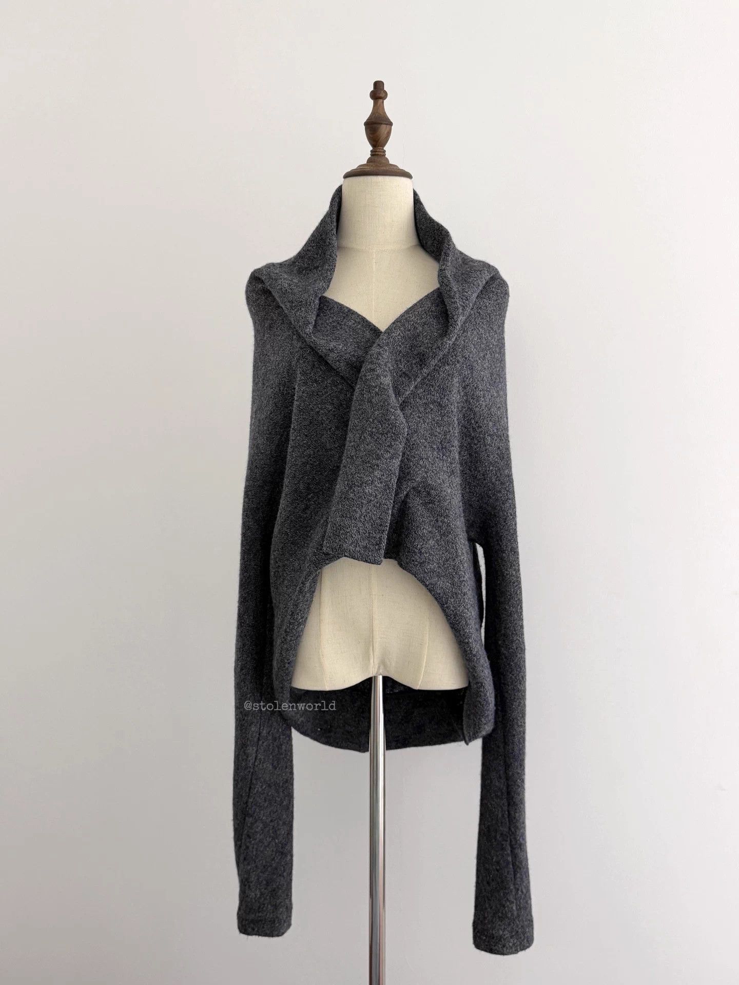 Yohji Yamamoto Y's Deformed Cardigan GrayNavy Size 2