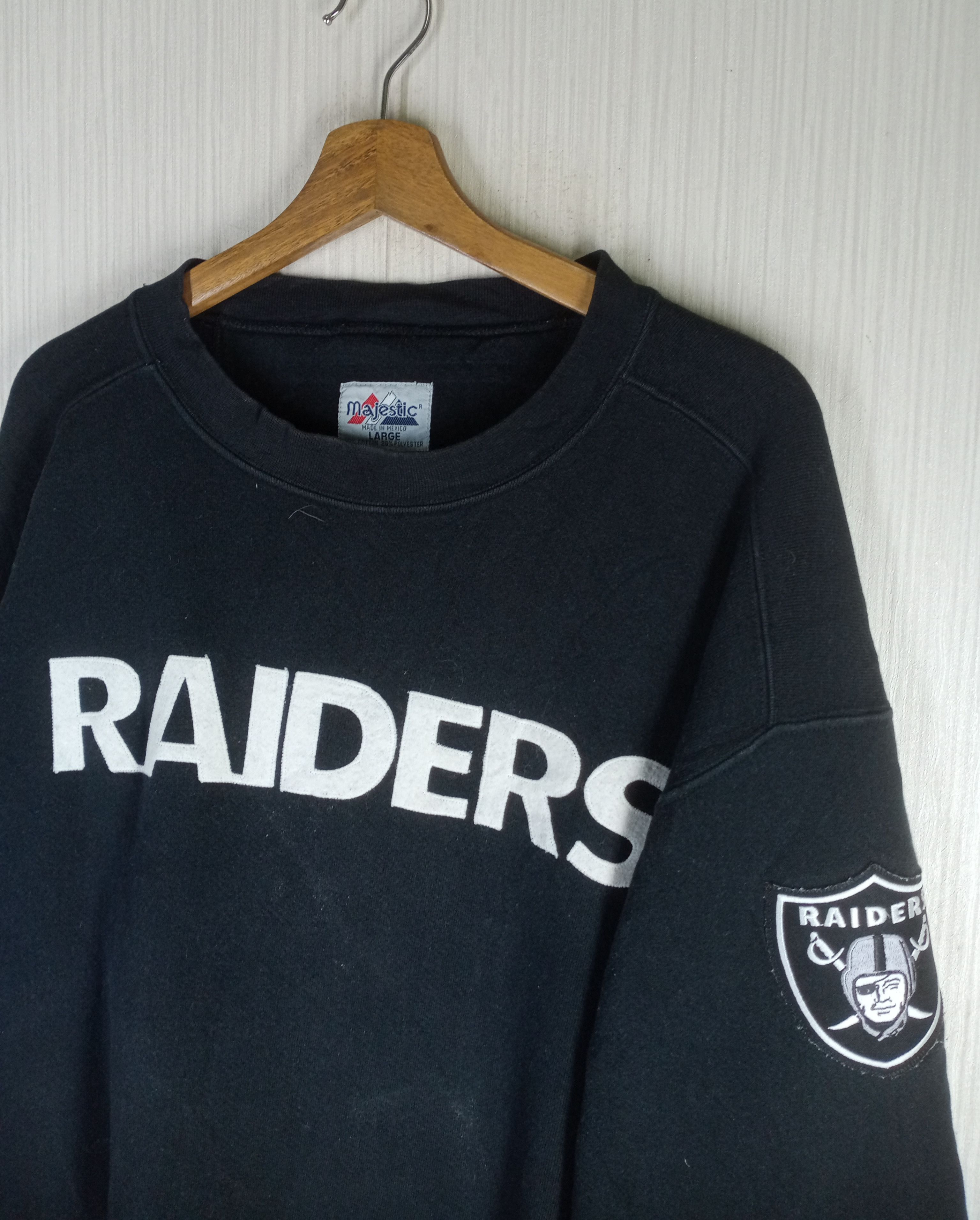 Majestic Rare Vintage Raiders Majestic NFL Crewneck Sweatshirt Size US L / EU 52-54 / 3 - 2 Thumbnail