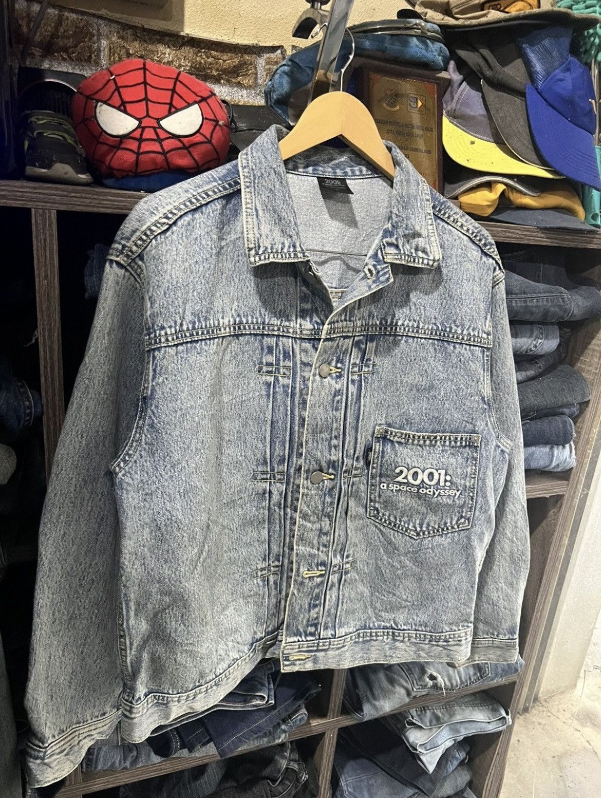 GU 🔥Rare Gu x 2001:A Space Oddyssey Denim Jacket Size US M / EU 48-50 / 2 - 9 Thumbnail