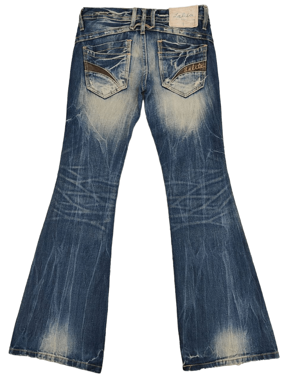 Japanese Brand Lolita Flare Low Rise Denim Size 31" - 3 Thumbnail