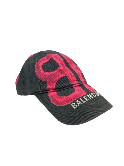 Balenciaga Balenciaga BB spray-paint Baseball Cap Hat | Grailed