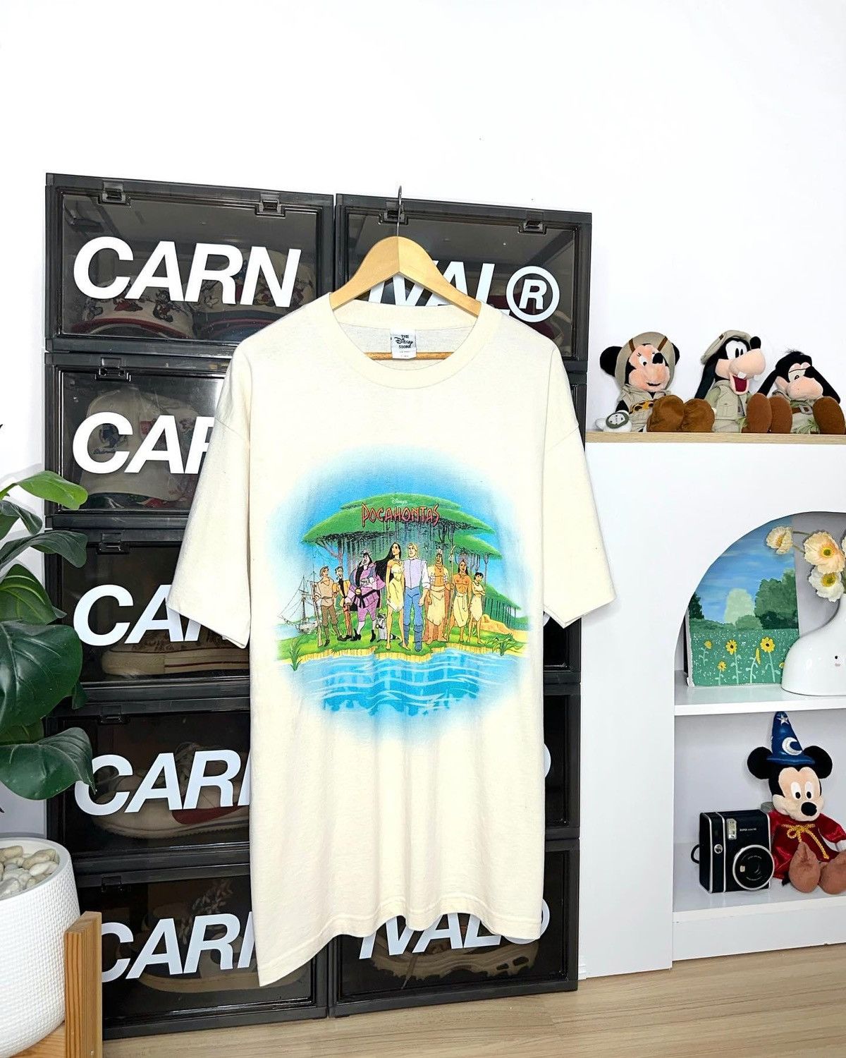 image of Vintage Disney Pocahontas 90's () in Beige, Men's (Size XL)