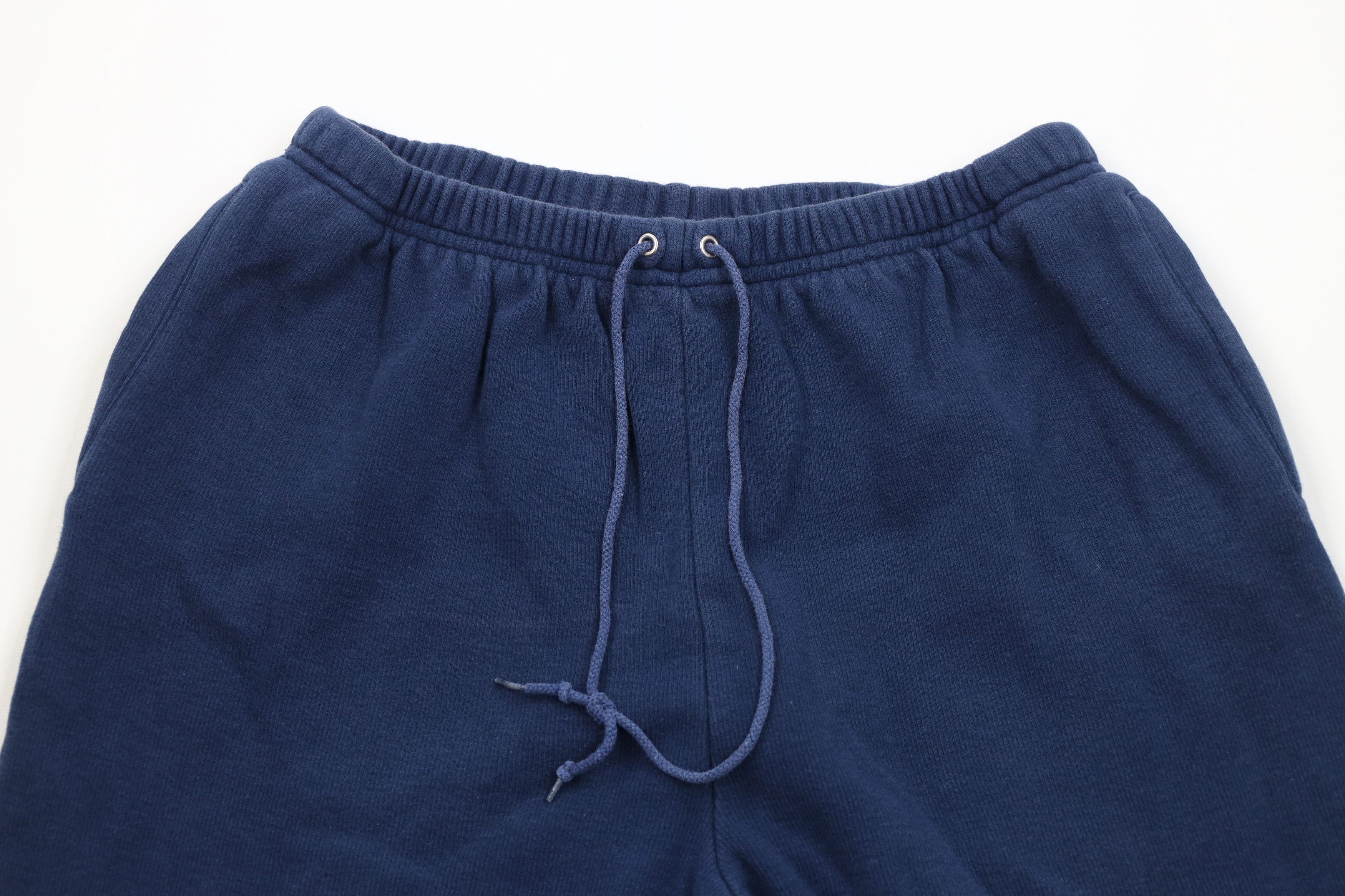 Vintage Vintage 90s Streetwear Ribbed Knit Sweatpants Pants Blue Size 28" / US 6 / IT 42 - 2 Thumbnail