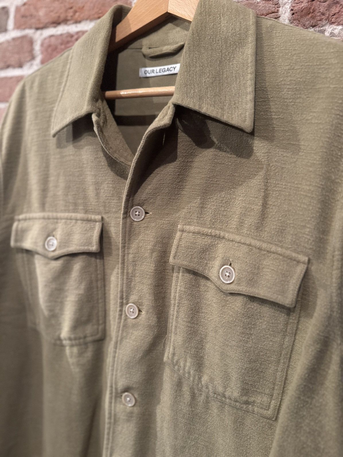 Our Legacy Our Legacy Evening Coach Jacket - Khaki Green Size US M / EU 48-50 / 2 - 3 Thumbnail