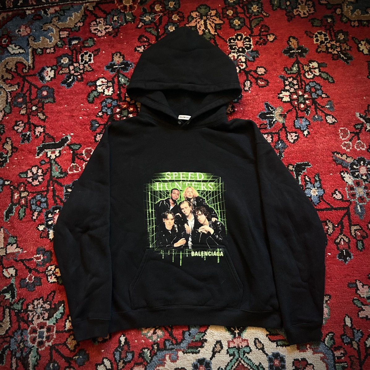 Balenciaga FW18 'Speedhunters' Double Layer Hoodie | Grailed