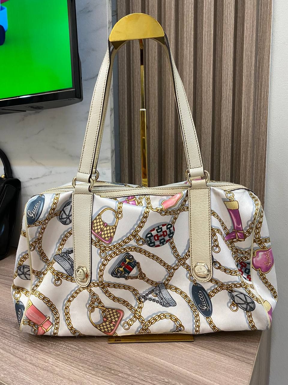 Gucci Gucci Charmy Boston Bag Printed Satin Small Size ONE SIZE - 1 Thumbnail
