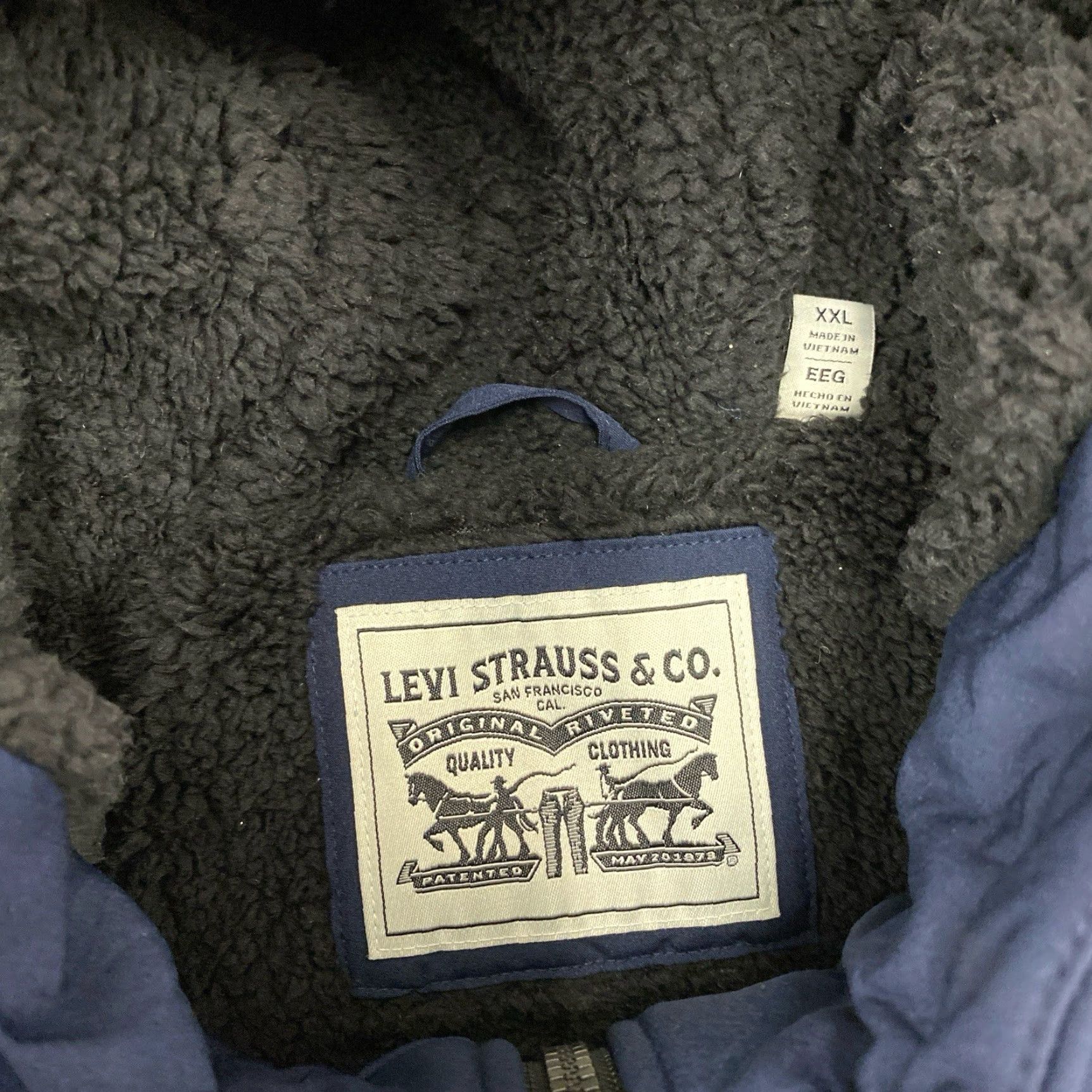 Levi's Levis Men Jacket Soft Shell Sherpa Lined Waterproof Winter Navy Blue 2XL Blue Bomber Waterproof Mens XXL Size US XXL / EU 58 / 5 - 5 Thumbnail
