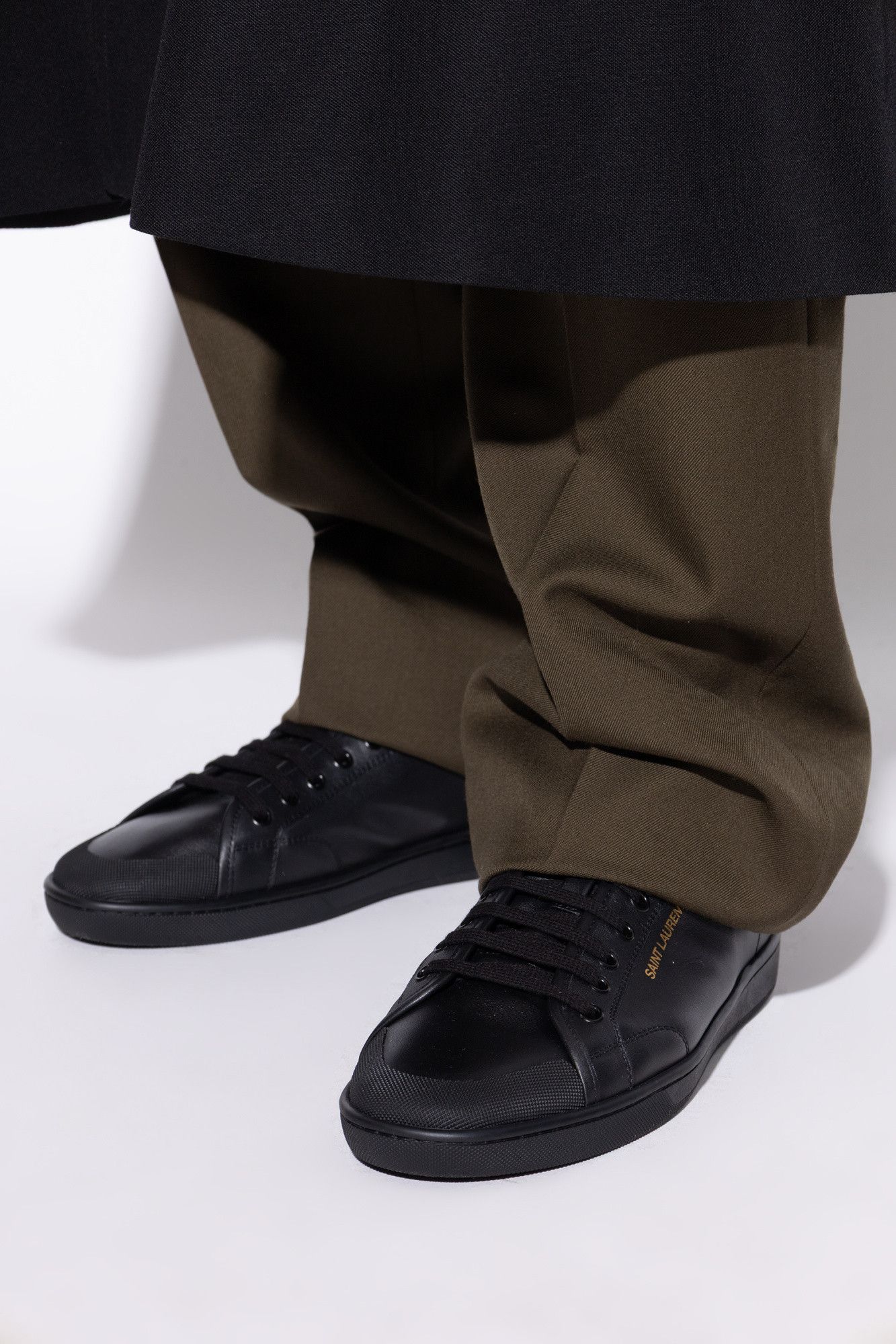Saint Laurent Paris SL39 Leather Sneakers Size US 8 / EU 41 - 2 Thumbnail