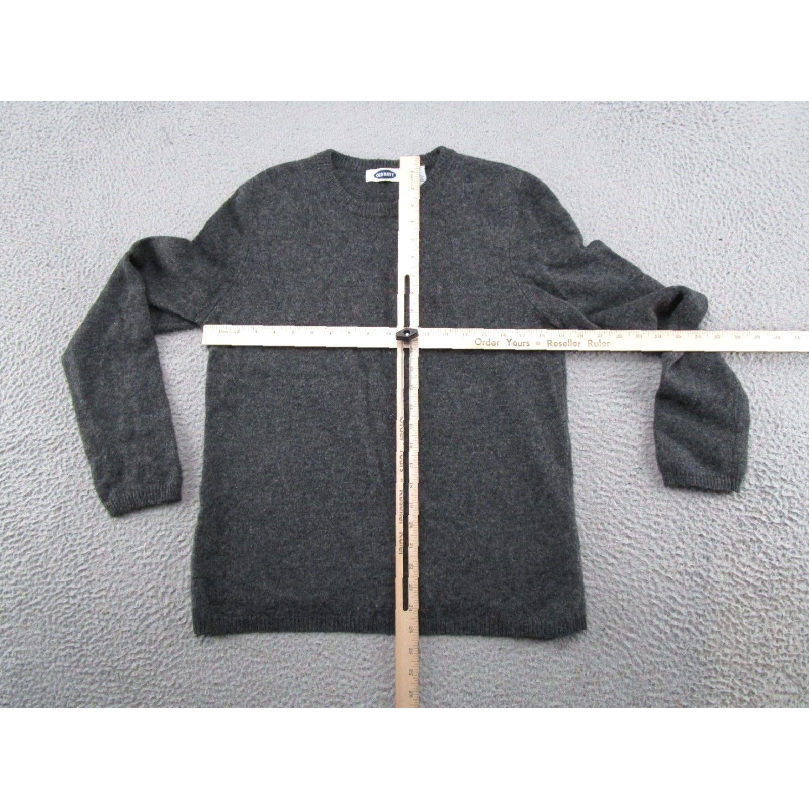 Old Navy VINTAGE Old Navy Sweater Pullover Women's Gray 100% Lambswool Size L Knit Size L / US 10 / IT 46 - 4 Thumbnail