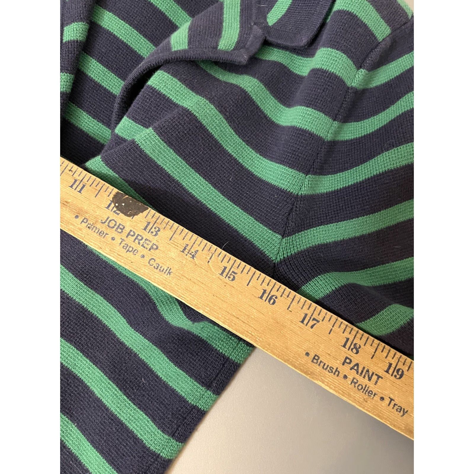 Banana Republic VINTAGE Banana Republic Cardigan Sweater Women Size Small Striped Blue/Green Size S / US 4 / IT 40 - 5 Thumbnail