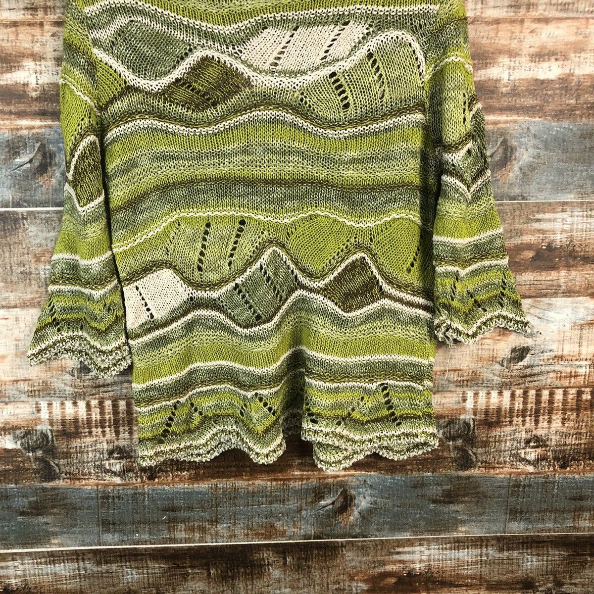 Homespun Knitwear × Japanese Brand DL Japan Art style vintage Green Knitwear #C524 Size S / US 4 / IT 40 - 14 Thumbnail