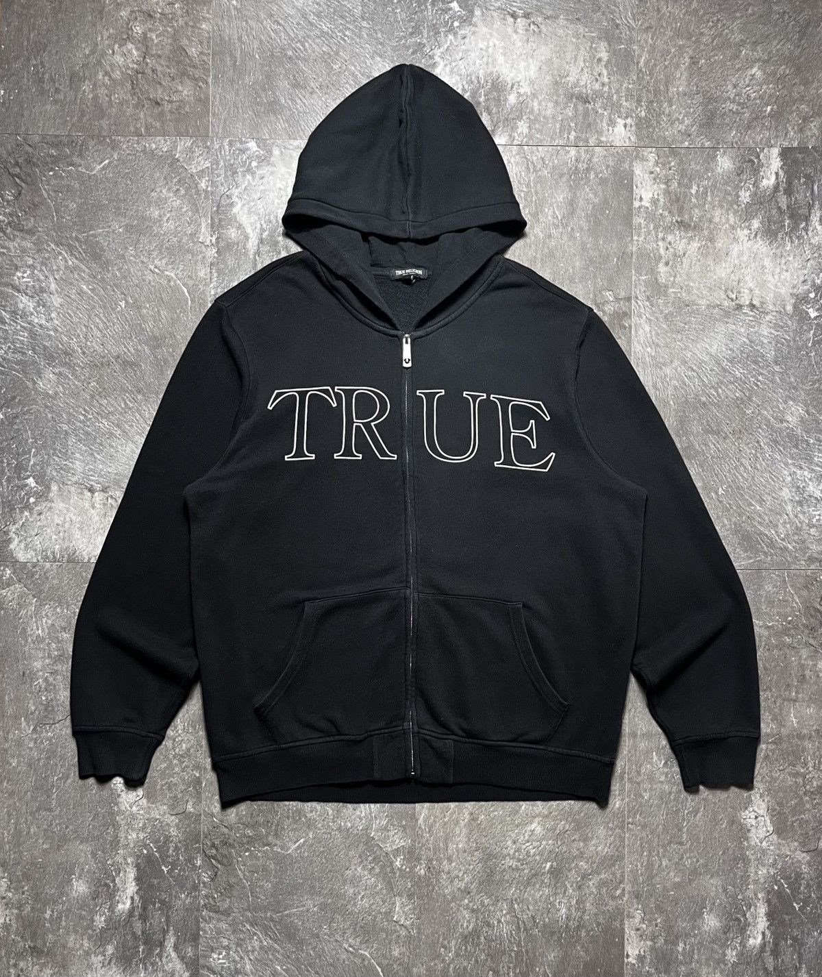 True Religion True Religion Zip Up Hoodie Onyx Vintage Y2K Streetwear Size US XL / EU 56 / 4 - 1 Thumbnail