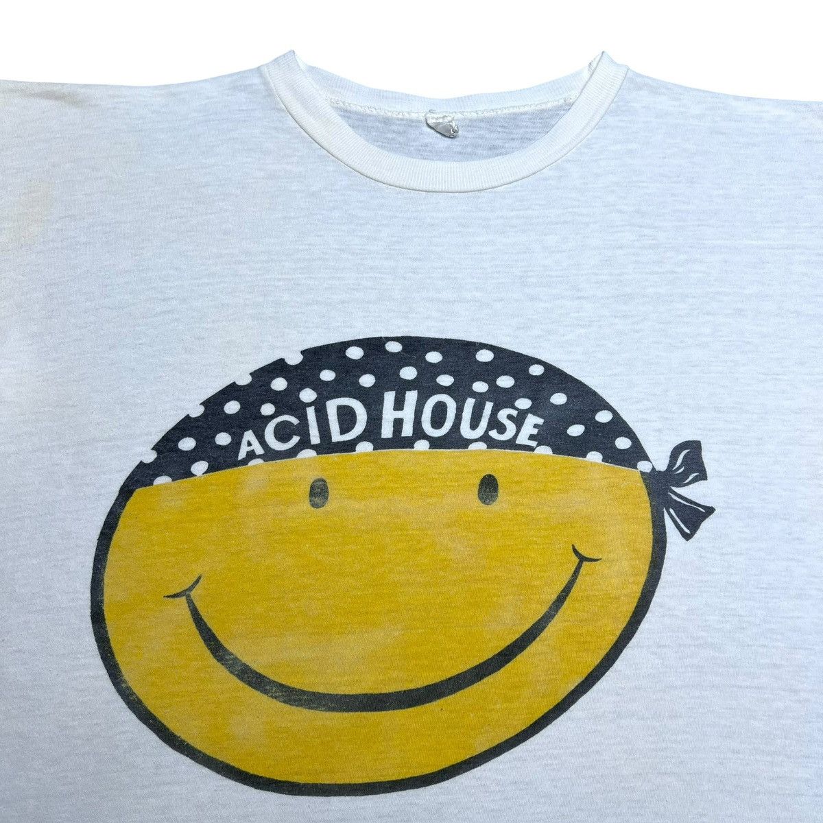 Vintage Vtg 1980s Acid House Smiley Face Bandana Techno Rave T-Shirt Size US L / EU 52-54 / 3 - 5 Thumbnail