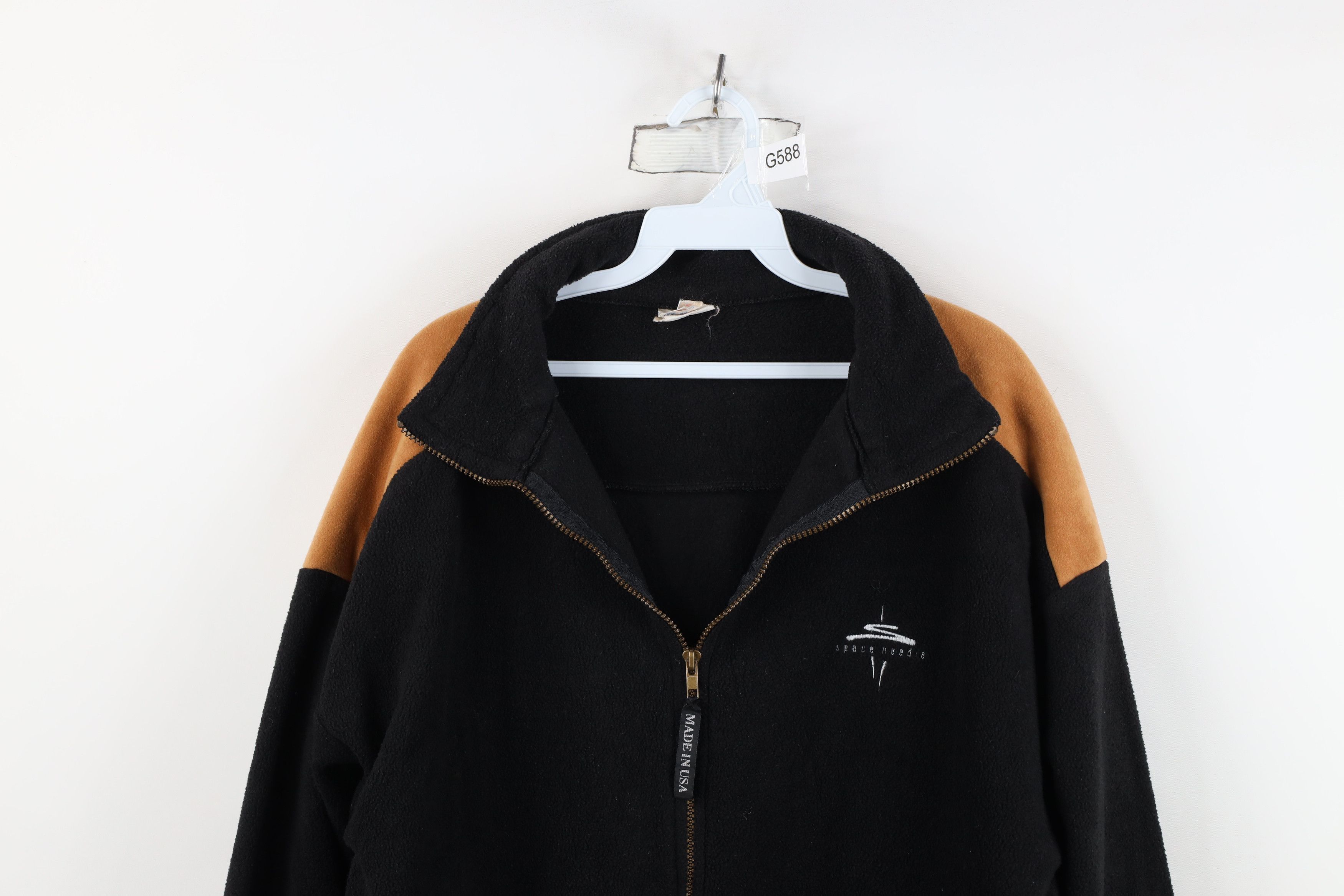 Vintage Vintage 90s Streetwear Needle Seattle Fleece Jacket USA Size L / US 10 / IT 46 - 2 Thumbnail