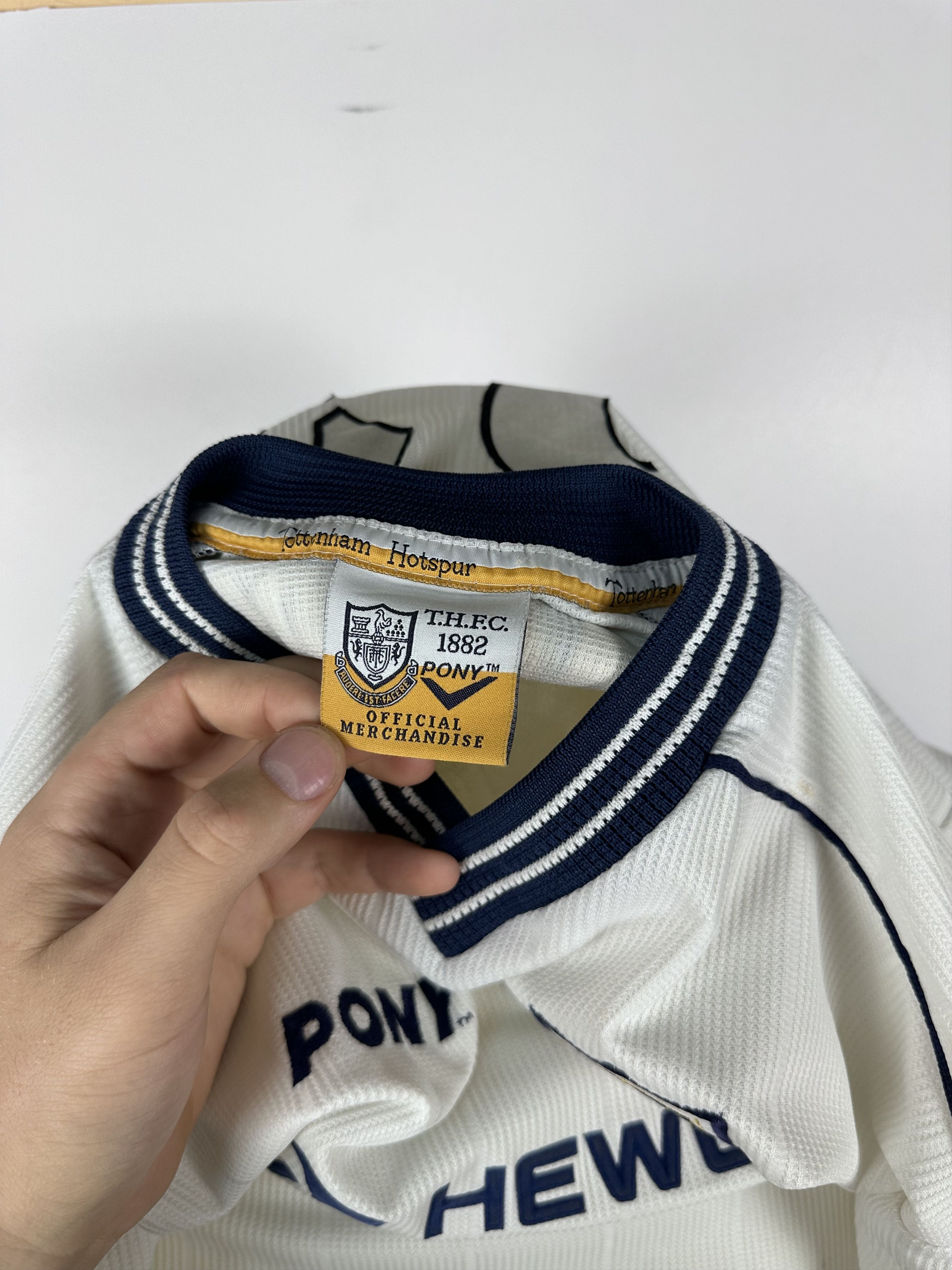 PONY × Vintage TOTTENHAM HOTSPUR 1997 Home Football Shirt Soccer Jersey Size US S / EU 44-46 / 1 - 12 Thumbnail