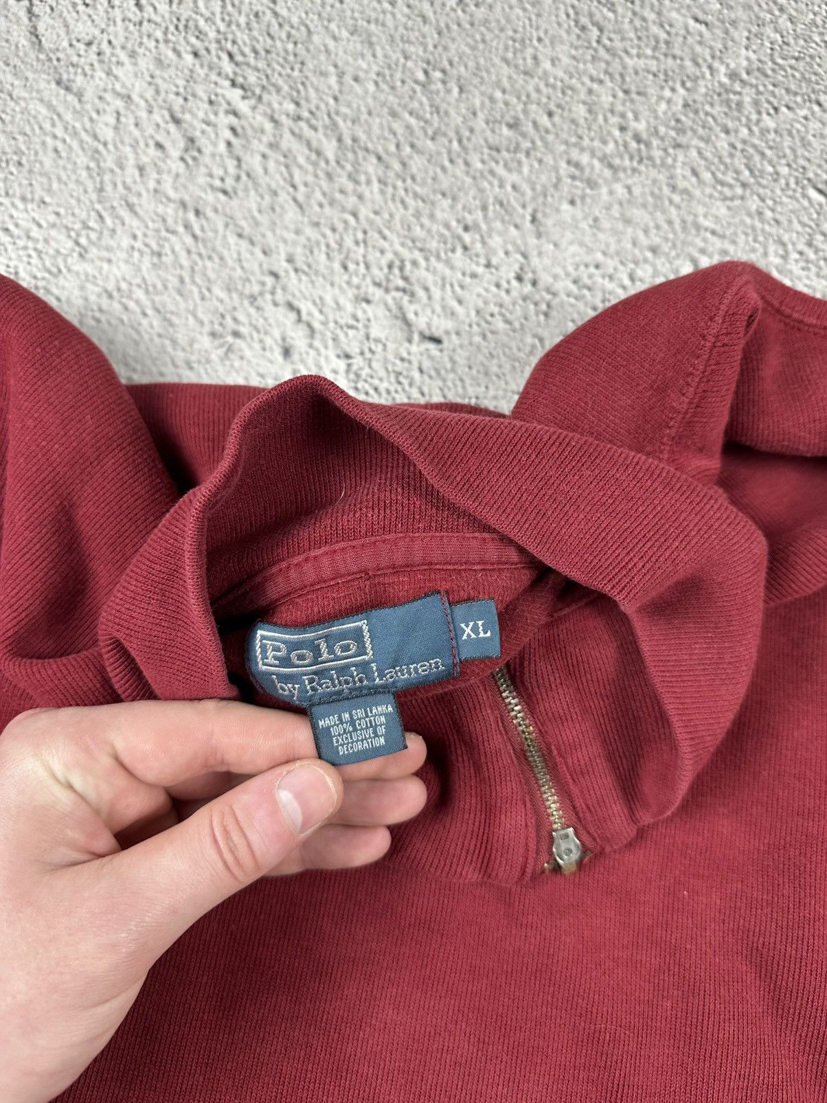Polo Ralph Lauren Vintage Polo by Ralph Lauren 1/4 Zip Hoodie Knitwear Sweater Size US XL / EU 56 / 4 - 7 Thumbnail