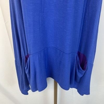 Other LOGO By Lori Goldstein Blue Sleeveless Sharkbite Hem Tunic T Size M / US 6-8 / IT 42-44 - 3 Thumbnail
