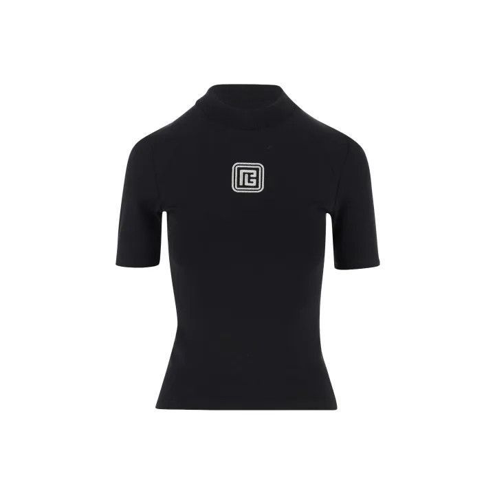 Balmain Balmain Black Logo Short Sleeve T-Shirt -2507 Size M / US 6-8 / IT 42-44 - 1 Thumbnail