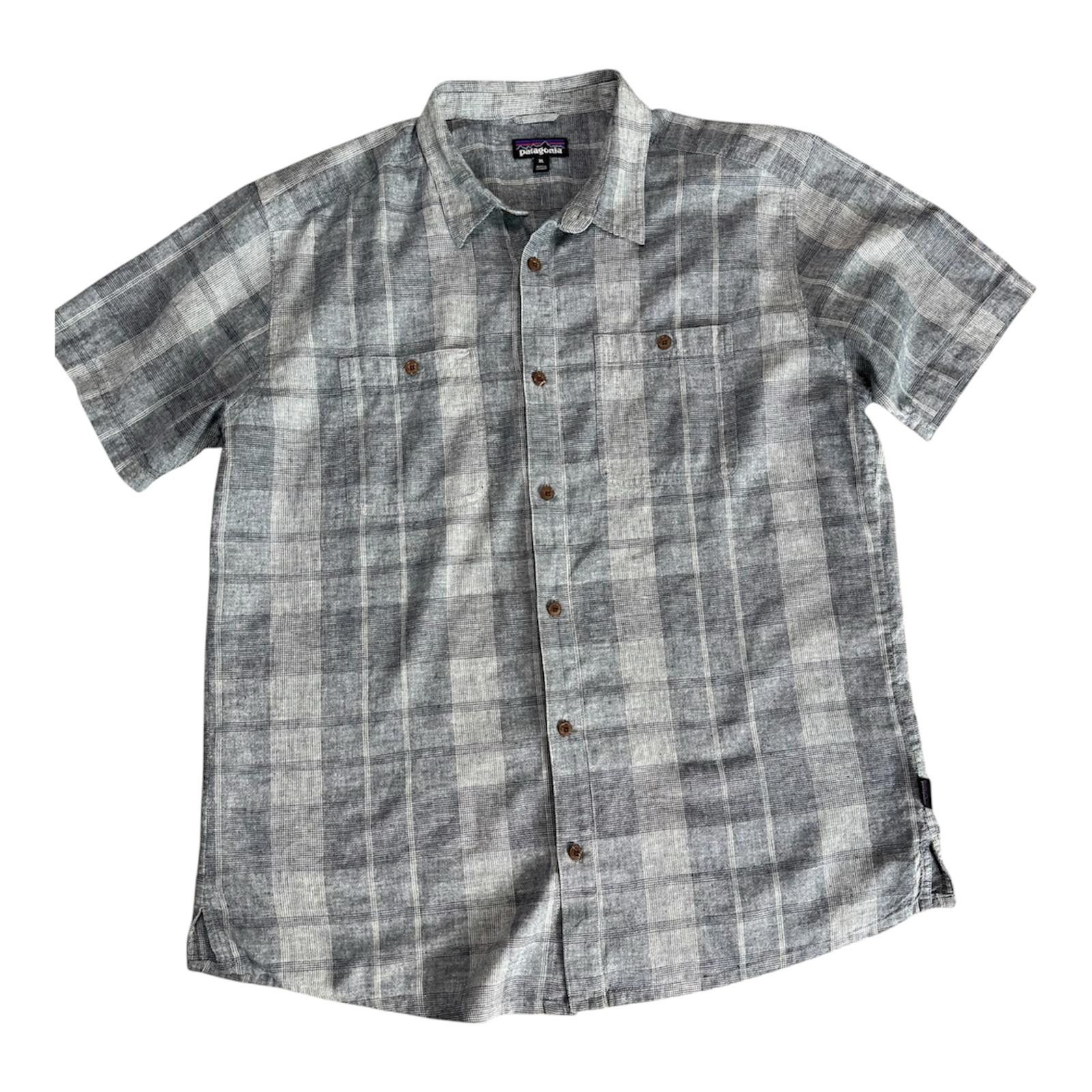 Patagonia Patagonia Men's Gray Plaid Short Sleeve Button-Up Shirt XL Size US L / EU 52-54 / 3 - 1 Thumbnail