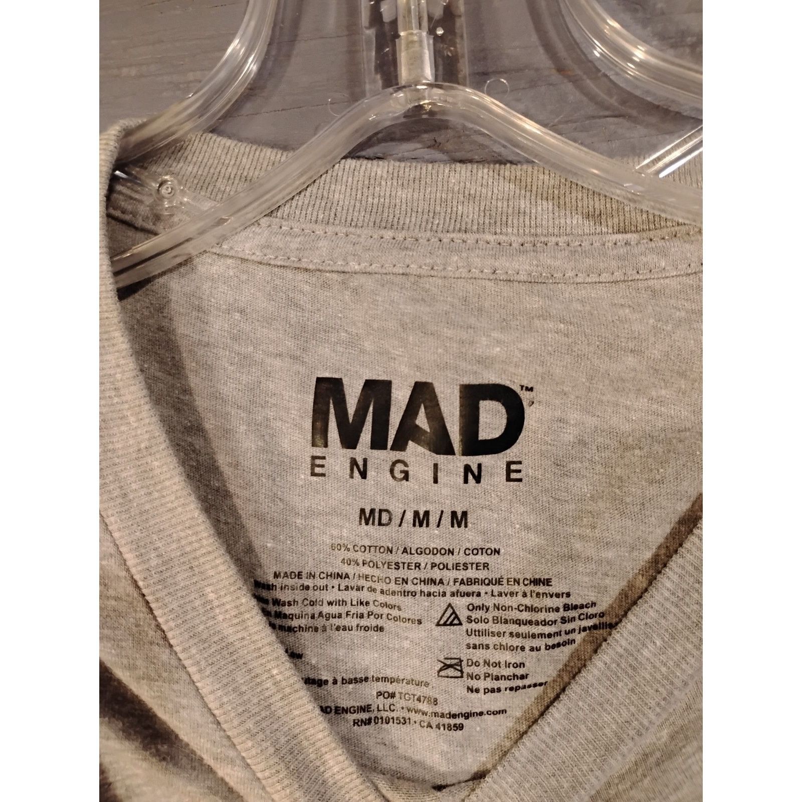 Mad Engine Abraham Lincoln Mad Engine Rad men’s gray shirt (medium) Size US M / EU 48-50 / 2 - 1 Thumbnail